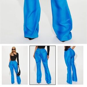 Fashion Nova Vibrant Blue Flared Pants